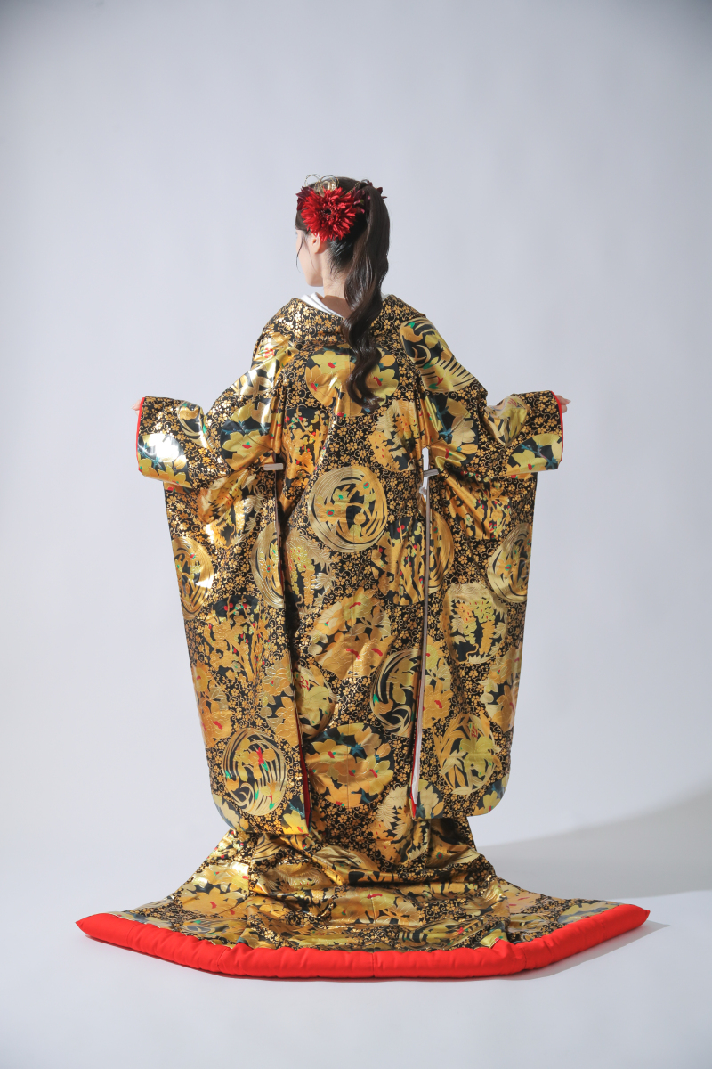 色打掛ブルー&times;ゴールド(UK014)