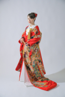 色打掛レッド&times;ゴールド(UK014)