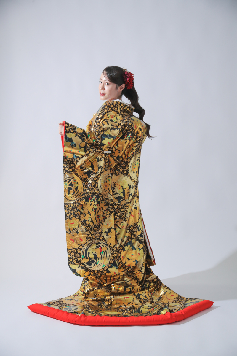 色打掛ブルー&times;ゴールド(UK014)