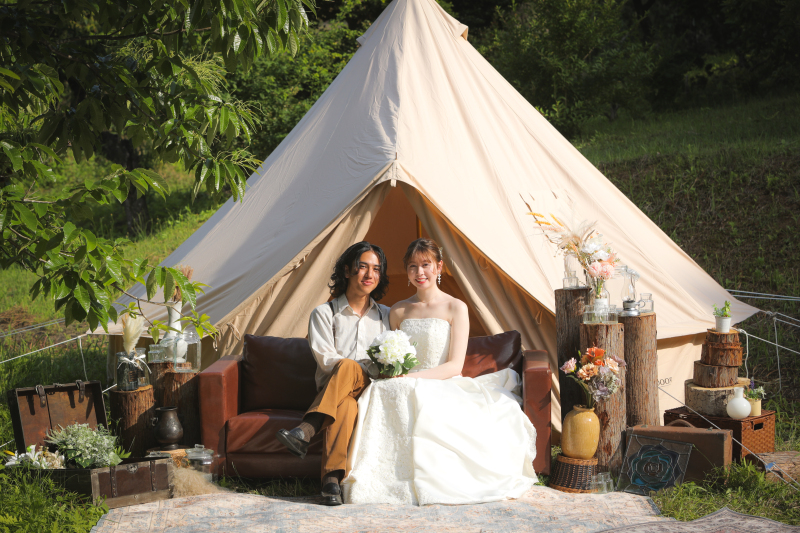 ウェディングフォトスタジオ【JOYFUL】_ガーデンで撮影できる