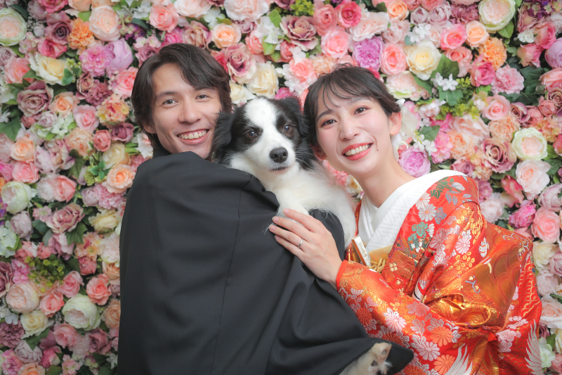 スタジオ内でペットも一緒に撮影参加可能