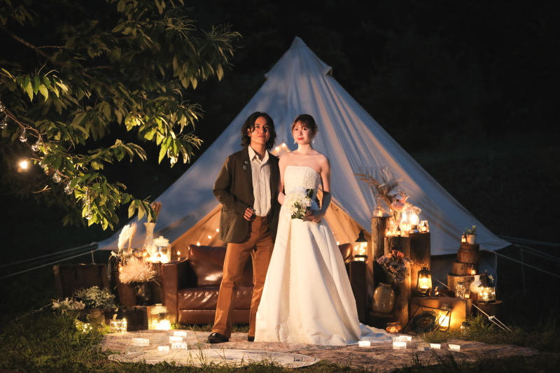 ウェディングフォトスタジオ【JOYFUL】_夜景で撮影できる