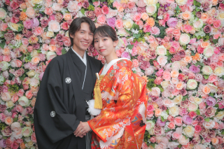 ウェディングフォトスタジオ【JOYFUL】_スタジオ背景【Flower Wall】