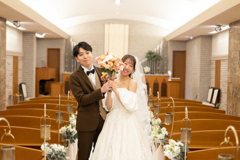ブーケの向こうにはとびきりの笑顔♪