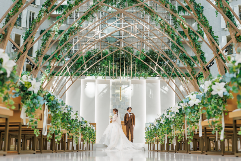 小さな結婚式 千葉海浜幕張店_チャペルで撮影できる
