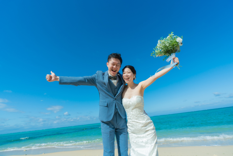 ※沖縄本島限定※【ベーシックフォトプラン】◇撮影地:穴場ビーチ!◇衣装/ヘアメイク/データお渡し/所要時間=約90分〜120分
