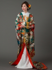 0-028 四季花に雪輪