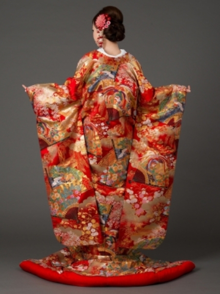 2-187 扇面に舞鶴鳳凰