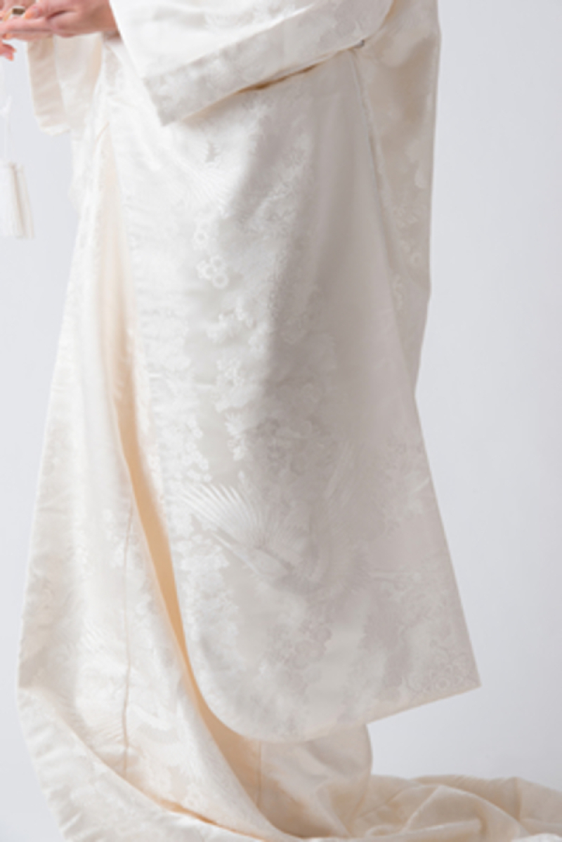 3-037 小花流水に鶴