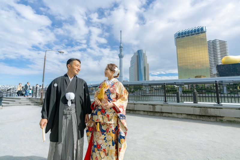 浅草の街並みで!【和装ロケーションフォト撮影!コミコミ60カット】★衣装着付け&全データ&プロヘアメイク付★平日が更にお得♪