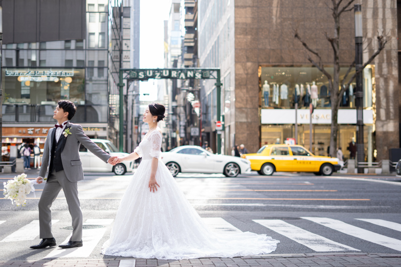 【新定番スポット!クラシカルな街並みで撮る】日本橋+銀座ロケフォトプラン☆★追加料金なし!全衣装からお好きなもの選び放題♬