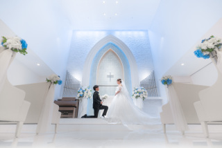 ☆2月撮影限定価格☆【純白チャペル×東京駅舎前Night撮影】衣装フリーチョイス！100カットコミコミプラン｜新郎新婦洋装1着