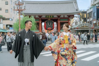 2月撮影限定【浅草で和装ロケーションフォト撮影！コミコミ60カット】★衣装着付け&全データ＆プロヘアメイク付★早期予約特割プラン