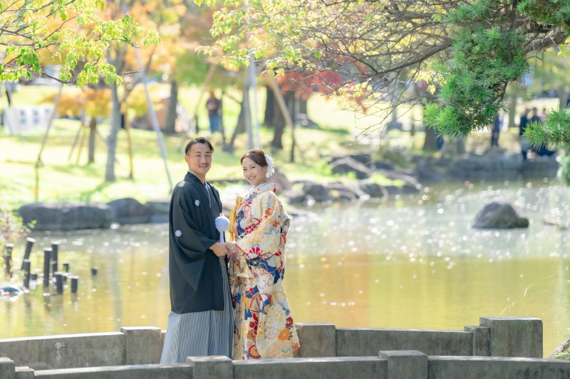 ☆平日撮影限定☆緑に囲まれた庭園で!【和装ロケーションフォト撮影!コミコミ60カット】★衣装着付け&全データ&プロヘアメイク付★