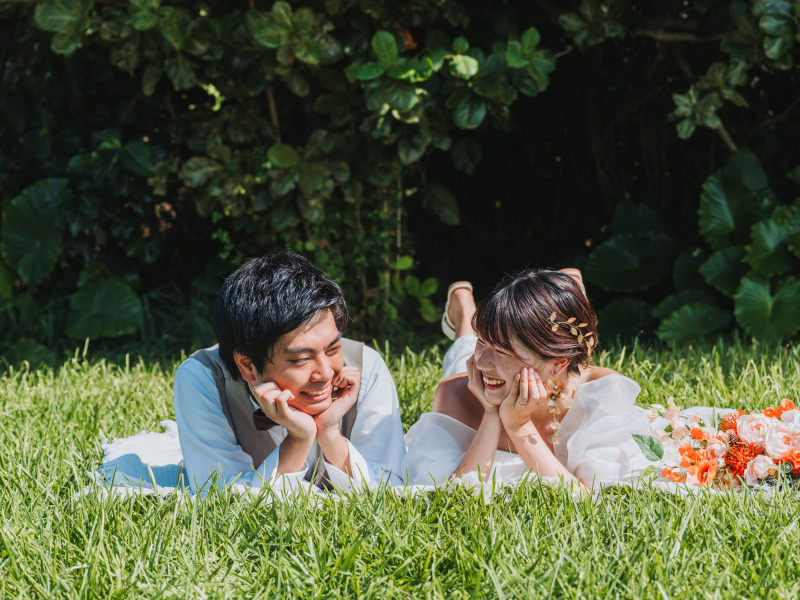 ピクニック風のショットも撮影できます！