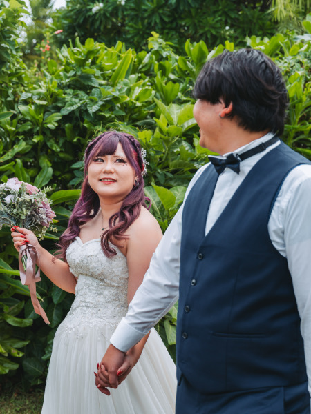 新婦様の髪色可愛いです^^