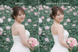 トータル補正(1人/100枚)※写真のみ美肌orナチュラル・輪郭・体型