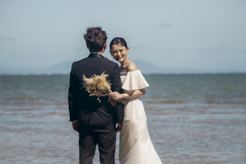 スタイリッシュな髪形ご希望の新婦様♡とってもお似合いでした！！