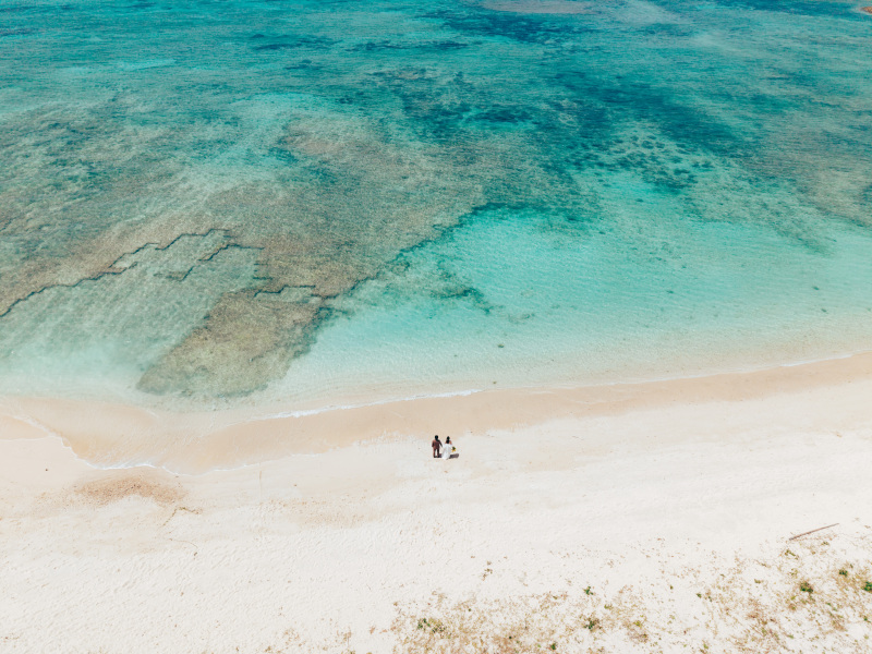 ドローン付【フォト100ウォーターインプラン】ロケ地1ヶ所・100カット・ドローン写真・ヘアメイク・アテンド・衣装・ブーケ・小物