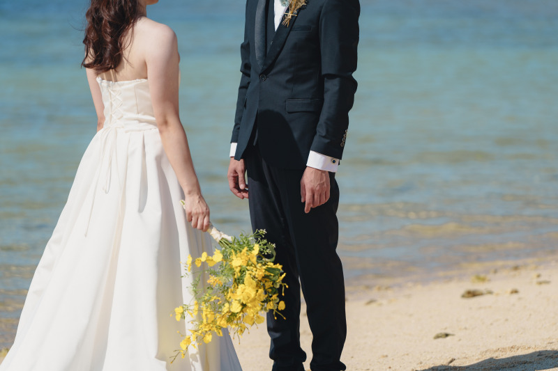 【ビーチどこでも&座喜味城址フォト200プラン】ロケ地2箇所・ドレスチェンジ付き