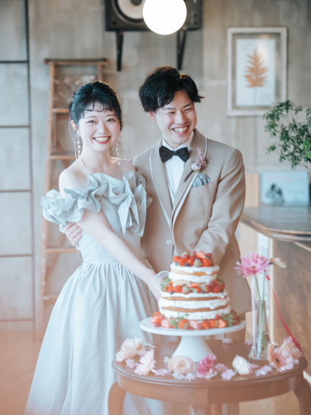【ウェディングケーキセットプラン】撮影スポットが選べてお得!(スタジオ・カフェ)