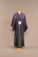 紫細菱/黒銀袴