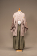 ベージュ/緑仙台平袴