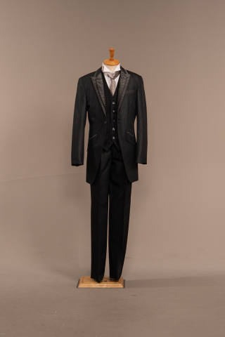 ラメストライプグレー