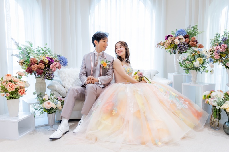 お花に囲まれて♡