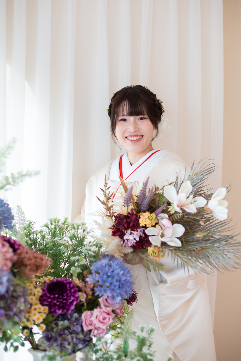 様々な折柄の白無垢をご準備