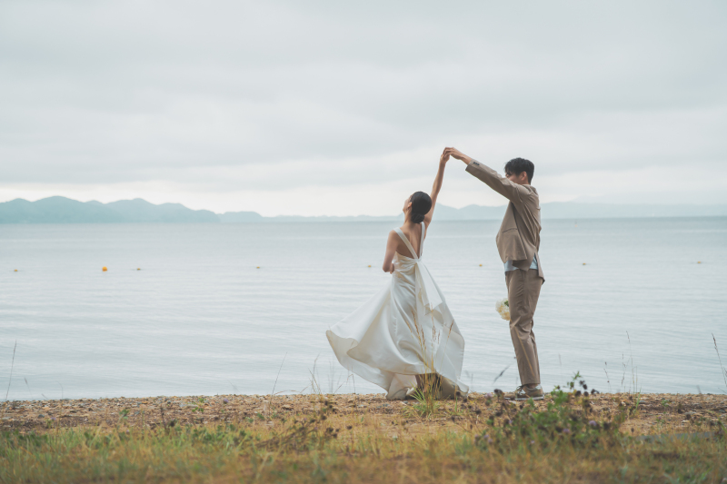 【ドローン+動画撮影+フォト】映像＋写真100カット保証(肌補正20カット込み)｜当店無料ドレス1点or持込｜ブーケ付き(生花)