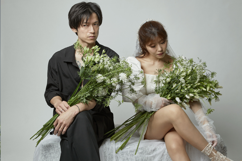 【スタジオフォトプラン】データ100カット保証(肌修正データ内10カット)｜当店無料ドレス1点or持込｜生花ブーケ付き