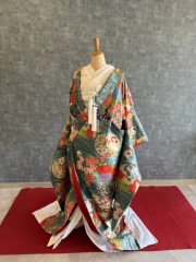 林原唐織花車　花の丸文様