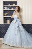 ベビーブルーエレガントリボン