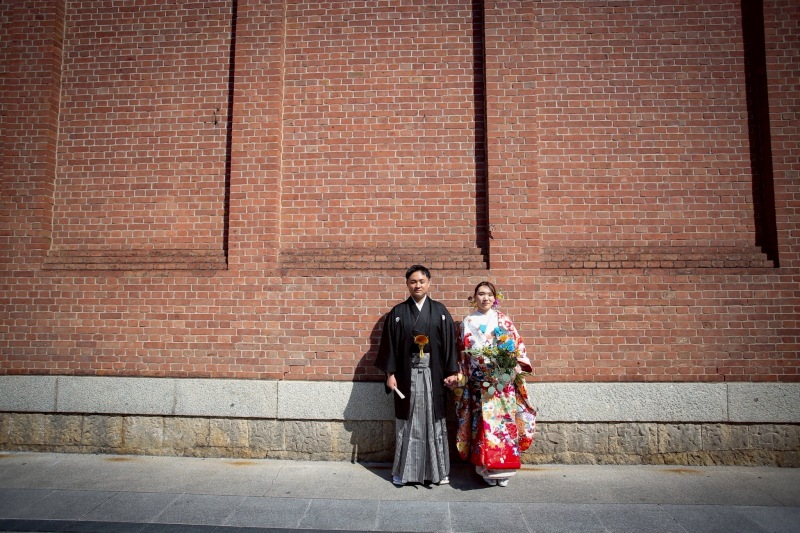 【和装1点】美観地区ロケーションフォトプラン 和装&紋付・ヘアメイク・着付け・全データ込み