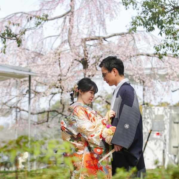 2026年桜撮影限定◇【和装1点】岡山城隣接チャペル貸切スタジオ撮影&times;岡山城ロケ撮影＜事前衣装試着付き◆全データ込＞