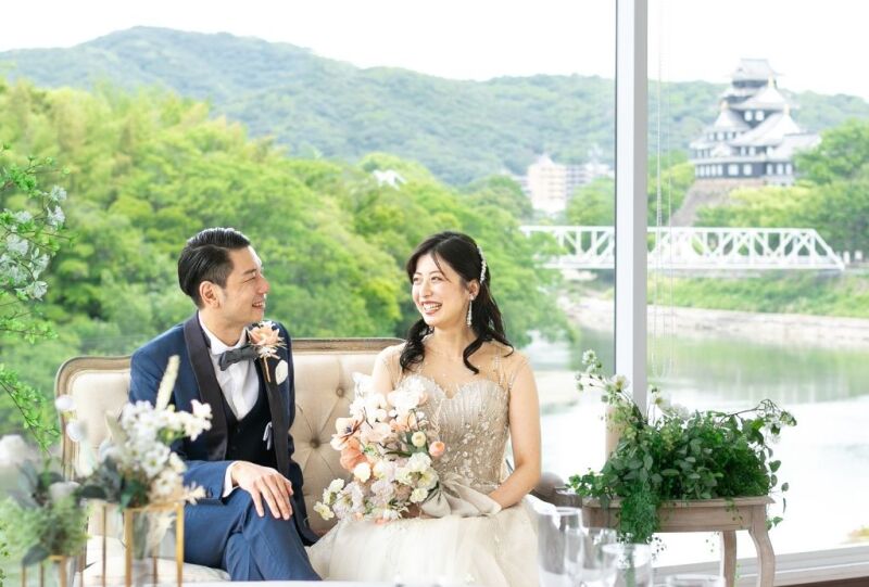 12月末まで限定【洋装1点】岡山城隣接チャペル貸切で叶える、映画のようなウェディングフォト<事前衣装試着付き◆全データ込>