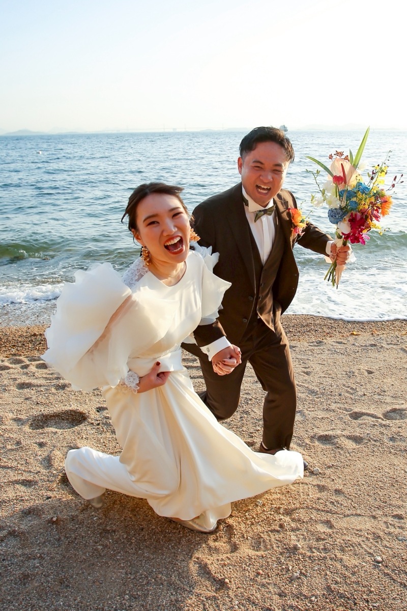 【洋装1点】海・山ロケーションフォトプラン ウェディングドレス&タキシード・ヘアメイク・着付け・全データ込み