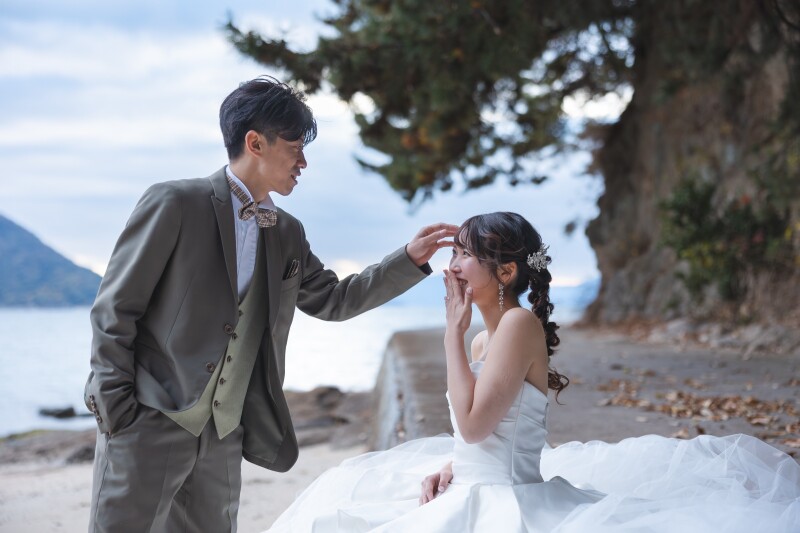 洋装は元宇品で撮影