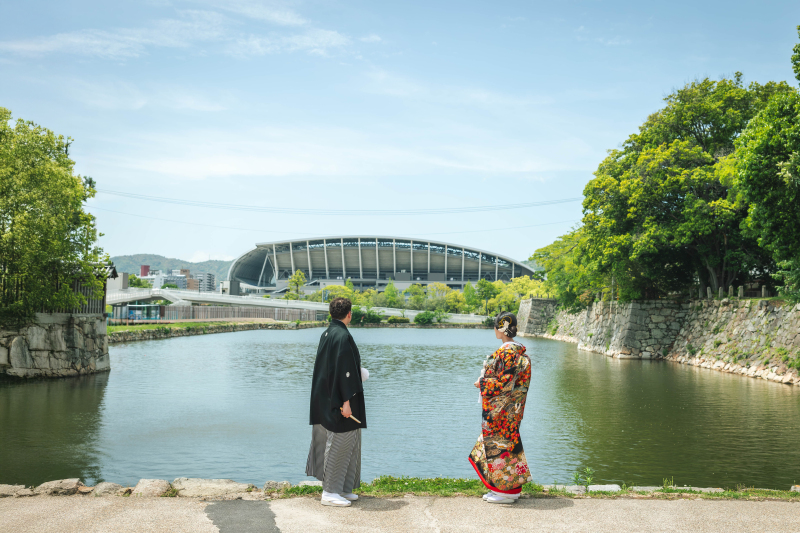広島城公園からみえるピースウイング