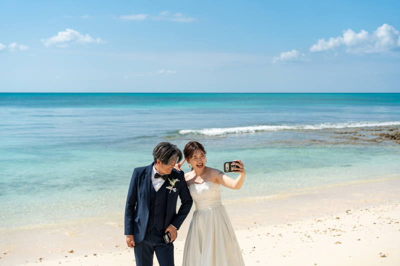 おふたりらしい自然な表情で