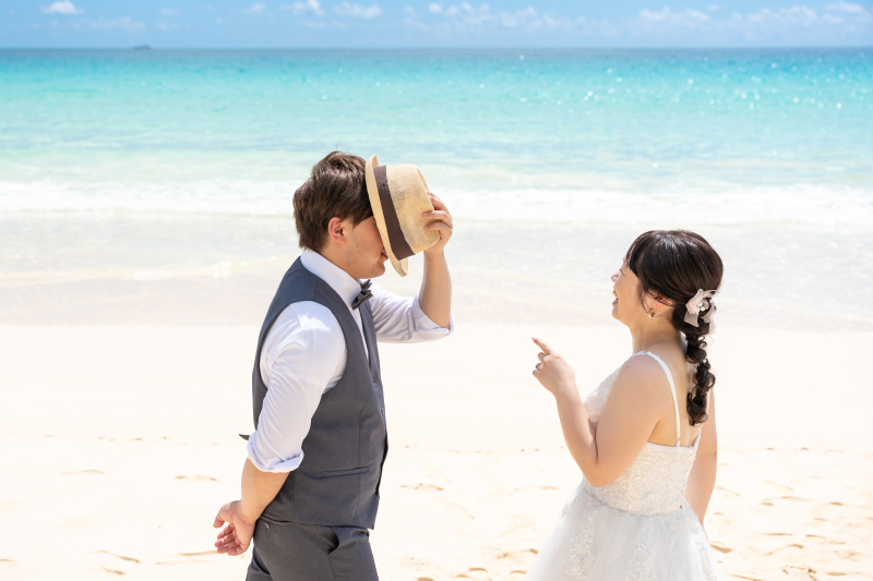 ビーチでのユニークショット!