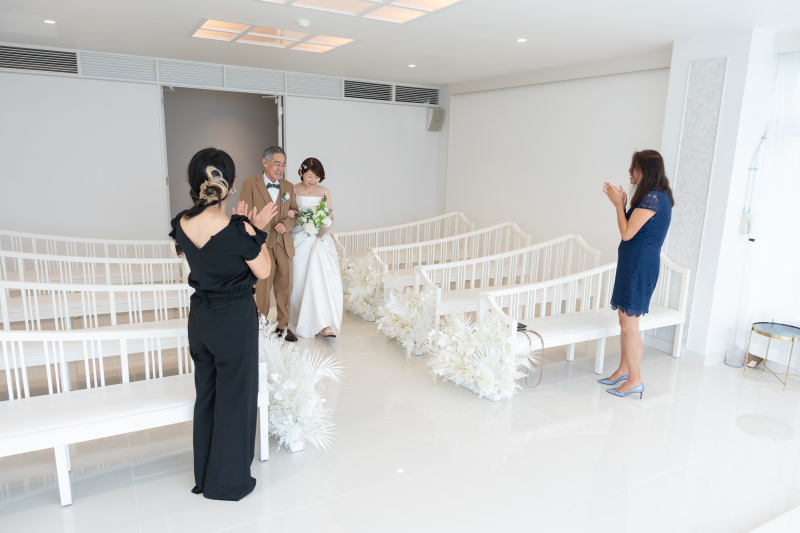 入場のシーンもしっかりと残します♪