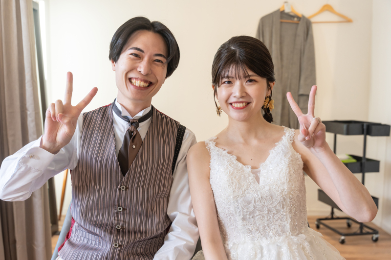 お支度直後にハイチーズ!