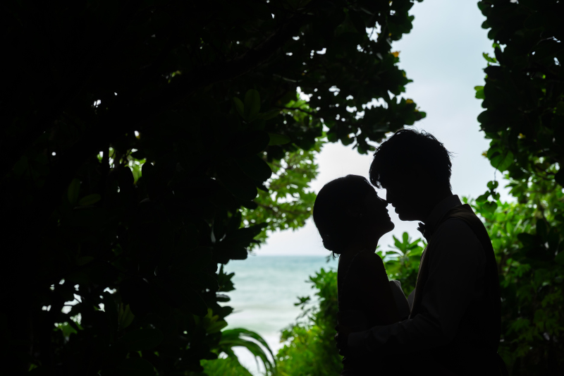 グリーンの中のシルエットショット