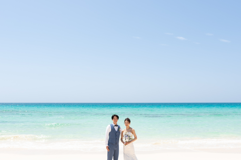 【沖縄本島限定】12月~2月の撮影限定価格!\プロの美容アテンド同行の安心撮影♪*/50カット6.6万円のビーチ撮影プラン♪