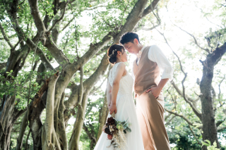 ビーチ&グリーン撮影プラン(100カット)88,000円！＼アーティシャルブーケグレードアップ★／