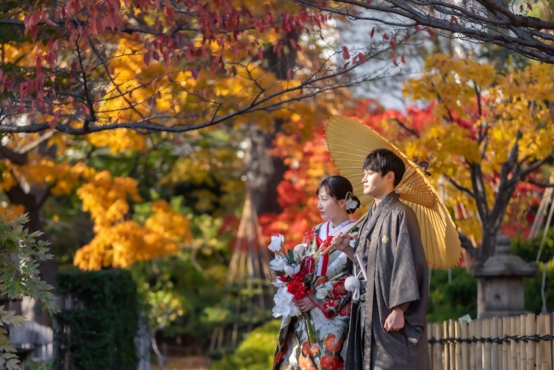日本庭園和装ロケーション1着プラン