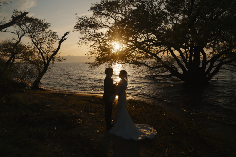夕日でのシルエットショット！
