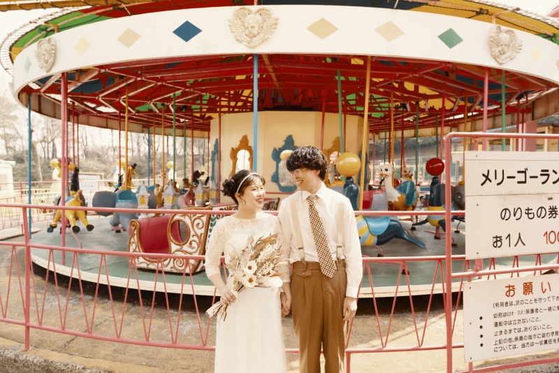 メリーゴーランドの前からスタート♪